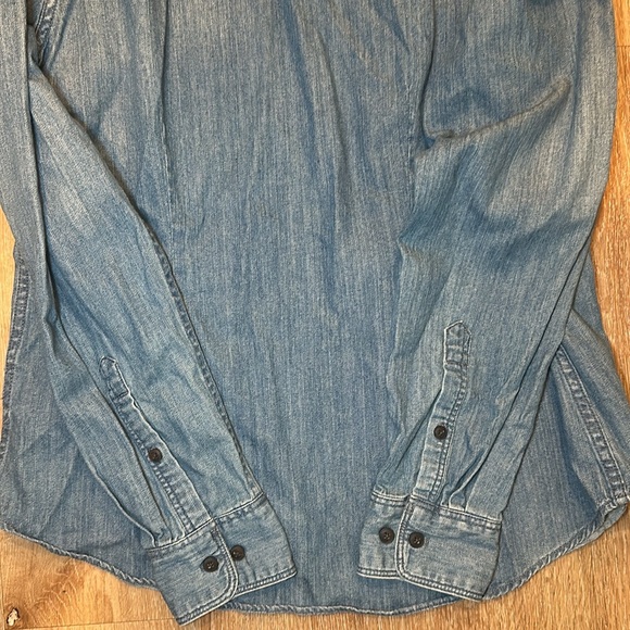 Denim Port Authority Blue Long Sleeve Shirt - Medium - Picture 5 of 5